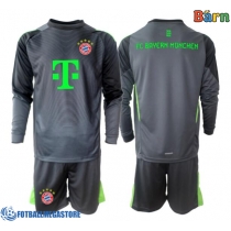 Fotballdrakt Barn Bayern Munich Keeper Bortedraktsett 2025-26 Langermet (+ Korte bukser)